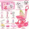 Golray Kids Dog Toys - Electronic Dog with Stroller, Carrier & Accessories - Pretend Play Set view 2