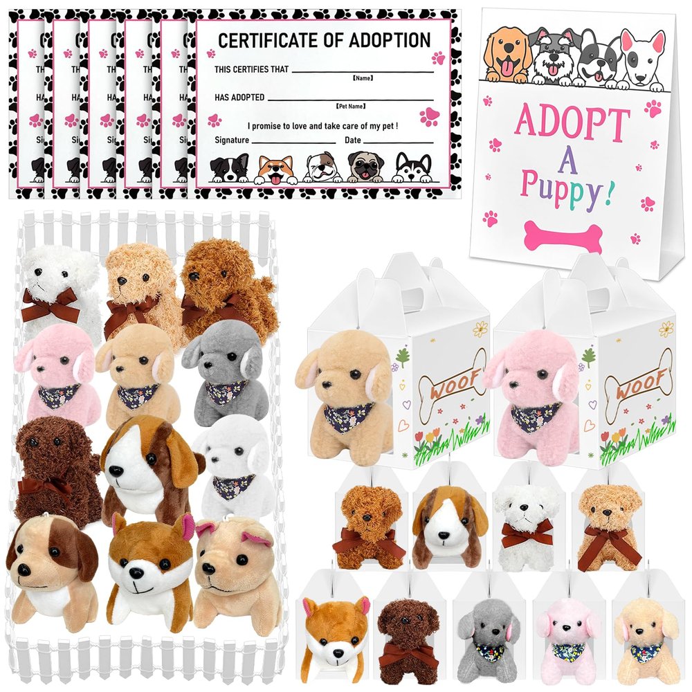 Jiytivity 38 Pcs Adopt a Puppy Favors Adopt a Dog Party Favors