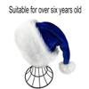 ABTSHU Dark Blue Kids Santa Hat - Deluxe Christmas Hat for Child Ages 6+ view 2