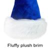 ABTSHU Dark Blue Kids Santa Hat - Deluxe Christmas Hat for Child Ages 6+ view 4
