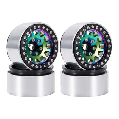 Aluminum 1.9 Inch Colorful Beadlock Wheels Rim for 1/10 RC Crawler Car Axial SCX10 III Capra TRX4 VS4-10 TF2 D90 BRX02 GS02F CMX