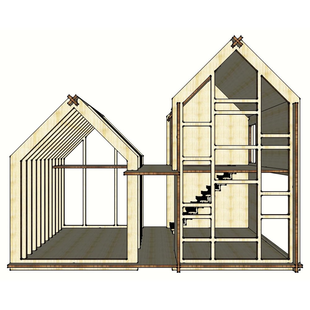 1:12 Miniature Bridge House, Wooden Dollhouse, Diy Kit