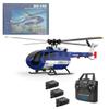 C186MAX BO105 RC Helicopter for Adults, 1:48 2.4G 4CH RTF Single Flybarless Direct-Drive RC Helicopter Outdoor, RC Aircraft Optical Flow Positioning 6-axis Gyroscope Low Voltage Alarm (3 Batteries) view 1