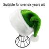 ABTSHU Green Kids Santa Hat - Deluxe Christmas Hat for Child Ages 6+ view 2