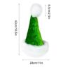 ABTSHU Green Kids Santa Hat - Deluxe Christmas Hat for Child Ages 6+ view 3