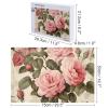 1000 PCS Jigsaw Puzzles Peach Roses on Pattern Puzzles Personalized Puzzle for Adults Wooden Puzzle Custom Puzzles from Photos Picture Puzzle Classic Jigsaw Puzzle for Wedding Birthday Valentine's Da view 2