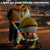 16.4FT Durable Baby Stroller Lights for Walking at Night, Make The Stroller Visible, with Cable Ties, LED Lights for Stroller Accessories Bikes, Multicolor view 4