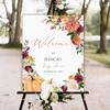 Personalized Little Pumpkin Welcome Sign - Floral Pumpkin Baby Shower Decoration view 1