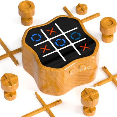 Freecat Tic Tac Toe Game, 3-in-1 Electronic Handheld Games Console for Kids Memory Growth, Portable Puzzle Travel Games,Board Game for Kids and Adults, Christmas and Birthday Gifts for All Ages 3+