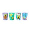 Silver Buffalo SpongeBob SquarePants 4 Piece Plastic Mini Cup Set Featuring SpongeBob SquarePants and Patrick Star, 1.5 Ounces view 1