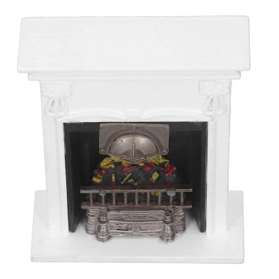 1:12 Dollhouse Fireplace, Retro Decorative Fireplace Miniature, Vivid Fine Detailed Simulation for Adults Collectors DIY Enthusiasts Decor Lovers Gift