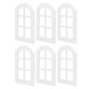 6PCS Dollhouse Windows, Wooden Miniature Tiny Window Frame Furniture for 1:12 Scale Doll House view 1
