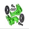Aluminum 7075-T6 Front and Rear Upper Bulkhead + Medium Carbon Steel 32/10T Front and Rear Differential Gear Set for 1:5 Traxxas X Maxx 8S 77086-4 / XRT 8S 78086-4 Monster Truck Upgrades - Green view 1