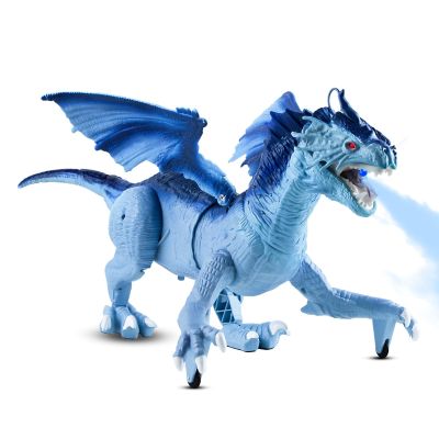 Covsen Remote Control Dragon Toy for Kids  RC Large Dragon Figure with Flapping Wings, Roaring Sound, Mist-Spraying, LED Light-Up Eyes  Birthday for Boys, Girls Ages 3+