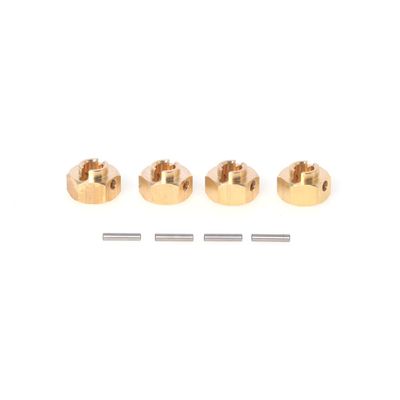 LCX 1/10th RC Crawler Car Brass Wheel Hex Hubs Drive Adapter for Axial SCX10 III SCX10 PRO UTB10 Capra, Upgrades Parts Accessories (6mm / 0.23 in)