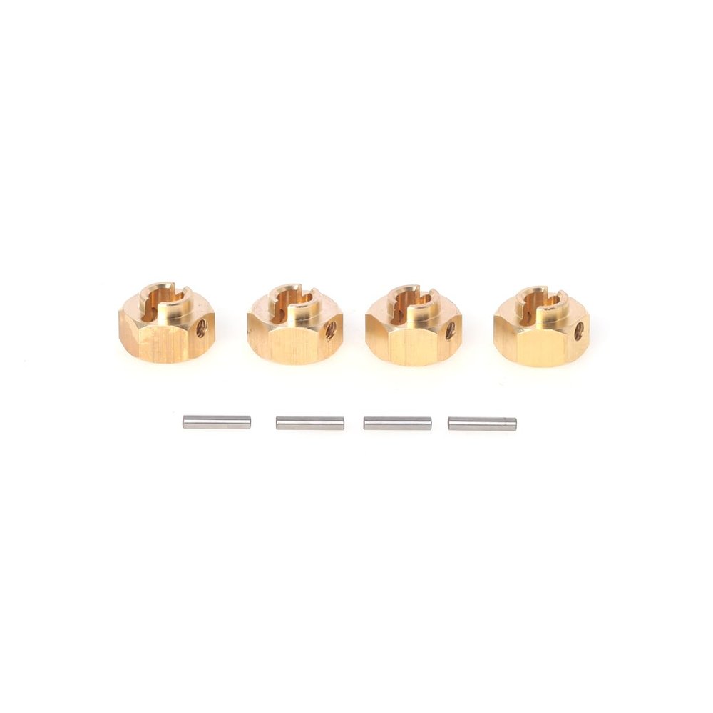 LCX 1/10th RC Crawler Car Brass Wheel Hex Hubs Drive Adapter for Axial SCX10 III SCX10 PRO UTB10 Capra, Upgrades Parts Accessories (6mm / 0.23 in)