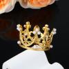 16 Pcs Crown Cake Topper, Mini Gold Crown Cake Topper Mini Crown for Flower Bouquet Accessories Birthday Crowns Cupcake Toppers for Bridal Wedding Baby Shower Mothers Day Party Cake Decor (Gold) view 4