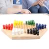 Chinese Checkers Set, Wooden Material with Smooth Surface, Chinese Checkers Set with Chess Pieces for Home Travel Camping for Kids and Adults view 3