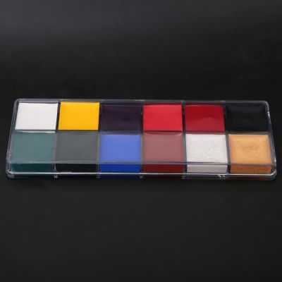Face Paint, Oil Painting, Smooth to Use High Saturation Halloween Carnival Party for Outdoor Club (12 colors oil paint)