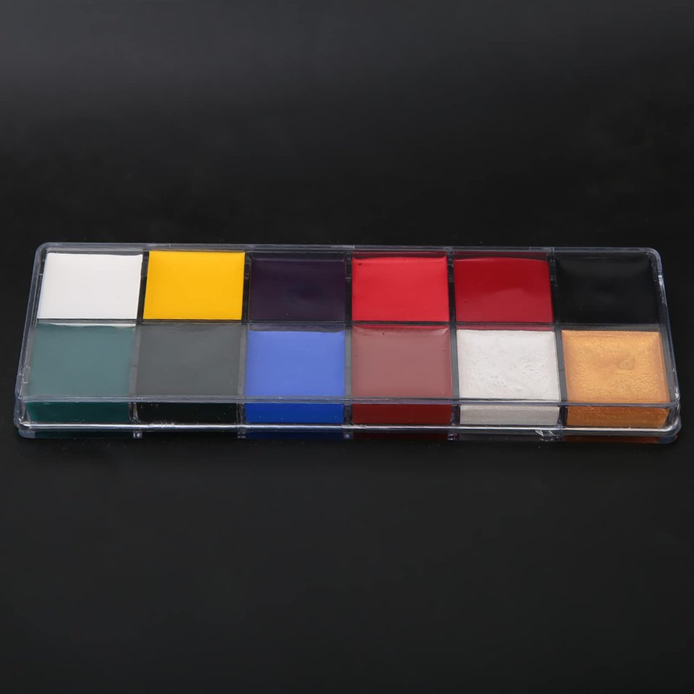 Face Paint, Oil Painting, Smooth to Use High Saturation Halloween Carnival Party for Outdoor Club (12 colors oil paint)