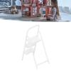 1/12 Miniature Step Ladder, Metal Delicate Texture Mini 3 Step Ladder, Miniature Step Ladder,Dollhouse 3 Step Ladder, for Dollhouse Furniture Accessories (White) view 4