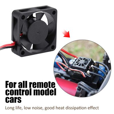 Black Cooling Fan, RC Motor Cooling Fan RC Car Parts, DC Motor Plastic Black Fan DC Fan DC Fan Car Parts Fan (25 * 25MM)