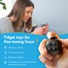 PILPOC theFube Fidget Cube, 6-Sided Stress Relief Infinity Cube for Adults & Kids, Boosts Concentration, Mindfulness Aid, Silent/Audible, Includes Carry Case for Portability (Sapphire-Pearl-Crimson) view 2