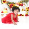LOVECRUSH Crowns Sunflower First Birthday Mini Crown, Handmade Lace Baby Cake Smash Hat with Adjustable Elastic, Mini Sunflower Headband for Girls, Birthday Party Photo Prop view 4