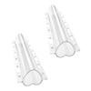 Levemolo 2pcs Heart-Shaped Vegetable Shaping for Fruits and Cucumbers Reusable Tools for DIY Gardening High Temperature Easy to Use view 1
