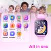 AMYJOY Kids Game Watch Boys Girls with Puzzle Games Music Player Camera HD Touchscreen, Kids Toys Birthday Gifts for Girls Boys Age 6-12 Pink view 2