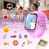 AMYJOY Kids Game Watch Boys Girls with Puzzle Games Music Player Camera HD Touchscreen, Kids Toys Birthday Gifts for Girls Boys Age 6-12 Pink view 3