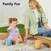 Best Choice Products Large Outdoor Octagon Wooden Sand Box for Kids, Sandbox with Cover, 4 Reinforced Benches Support up to 220 lbs Each, Bottom Liner for Drainage - Natural view 2