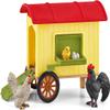 Schleich Farm World Mobile Chicken Coop Realistic Farm Animal Figurines, Farm Adventure Play for Boys and Girls, Gift for Kids Ages 3+ view 1