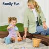 Best Choice Products Large Outdoor Octagon Wooden Sand Box for Kids, Sandbox with Cover, 4 Reinforced Benches Support up to 220 lbs Each, Bottom Liner for Drainage - Walnut view 2