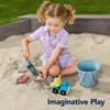 Best Choice Products Large Outdoor Octagon Wooden Sand Box for Kids, Sandbox with Cover, 4 Reinforced Benches Support up to 220 lbs Each, Bottom Liner for Drainage - Gray view 3