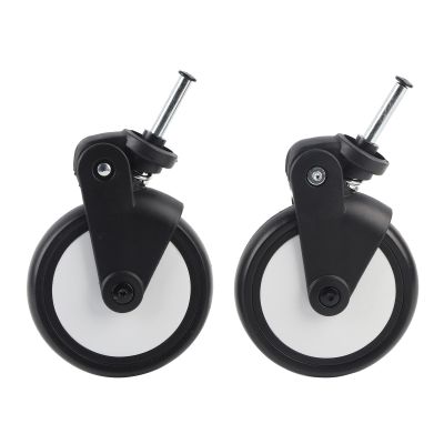 Rubber Stroller Wheels, 360 Rotating Accessories for Yoya, Vovo & More Baby Carriages (1 Pair Back Wheels with Installation Tools) (A Pair of Front Wheels)