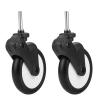 Rubber Stroller Wheels, 360 Rotating Accessories for Yoya, Vovo & More Baby Carriages (1 Pair Back Wheels with Installation Tools) (A Pair of Front Wheels) view 2