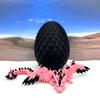 Crystal Winged Dragons with Egg, 2 pcs Articulated Dragon with Wings, 3D Printed Black and Pink Crystal Dragons, Fidget Stress Relief Toy Fidget ADHD Autism Toy CW003BE-CW008PE view 3