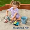 Best Choice Products Large Outdoor Octagon Wooden Sand Box for Kids, Sandbox with Cover, 4 Reinforced Benches Support up to 220 lbs Each, Bottom Liner for Drainage - Brown view 3