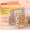 Avenlur Montessori Gym Alpine Wooden Jungle Gym with Indoor Swing, Toddler & Baby Climbing Toys, Rock Wall Perfect for Active Fun & Skill Development, Ages 2-8 view 4