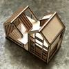 1:24 Miniature Bridge House, Wooden Dollhouse, Diy Kit view 4