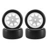 RC Wheel Tire Compatible with 3Racing for Sakura for MST for TCR for Tamiya 8Pcs 58Mm Tires Wheel 12Mm Hex with Sponge Insert for 1/10 1/12 RC Drift Car view 2