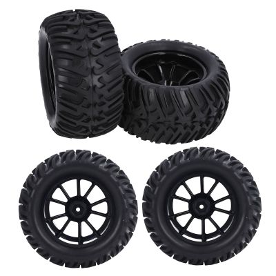 4pcs 12mm Hex 1/10 RC Truck Wheels and Tires for Axial for Hsp for Redcat for Hpi Y Shape Texture RC Truck Wheels Tires Set