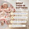 100% Cotton Muslin Baby Blanket - Large Reversible Receiving Blankets for Baby Girls, Soft & Lightweight, Perfect Muslin for Newborns, Infants & Toddlers, 7 Layers Design, Machine Washable, Pink view 2