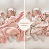 100% Cotton Muslin Baby Blanket - Large Reversible Receiving Blankets for Baby Girls, Soft & Lightweight, Perfect Muslin for Newborns, Infants & Toddlers, 7 Layers Design, Machine Washable, Pink view 4