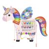 Spacocld Unicorn Activity Wall Busy Board Panels - Sensory Wall Panel for Kids, Montessori Toddler Wall Activity Board, Wall Toys for Toddlers 3, Activity Cube, Perfect for Toddler Playroom, Pink view 1