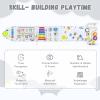 nigwet Rocket Activity Wall Busy Board Panels - Sensory Wall Panel for Kids, Montessori Toddler Wall Activity Board, Wall Toys for Toddlers 3, Activity Cube, Wood Activity Boards, White Grey view 4