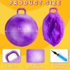 Lewtemi 2 Pcs 31 Inch Big Bouncing Ball with Handle Jumping Hopper Bouncy Ball for Adults Exercise and Air Pump for Outdoor Sports Game(Gradient Purple, Gradient Blue) view 2