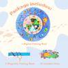 Adena Montessori Wooden Magnetic Fishing Game,Fine Motor Skill Touch Training for 3 Years Old Kids,Fish Counting Puzzle with Numbers and Different Materials,Preschool Learning Educational Toy view 3