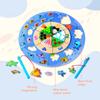 Adena Montessori Wooden Magnetic Fishing Game,Fine Motor Skill Touch Training for 3 Years Old Kids,Fish Counting Puzzle with Numbers and Different Materials,Preschool Learning Educational Toy view 4